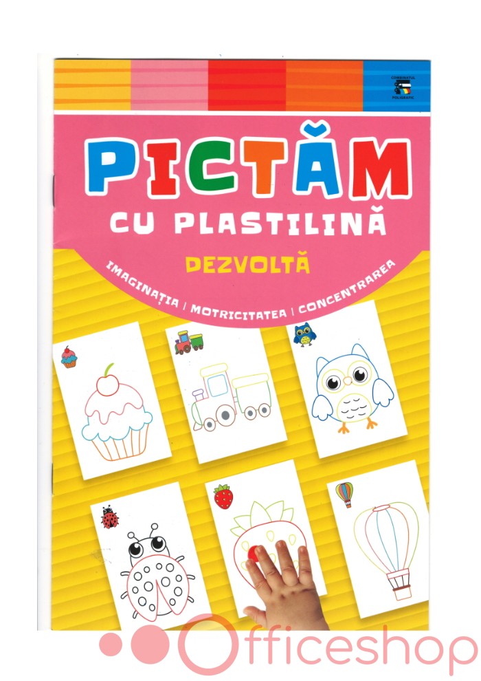Carte de colorat A4 "Pictăm cu plastilina" 8 file 003866